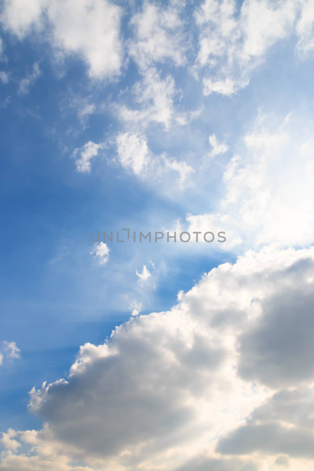 Blue sky and beautiful white clouds