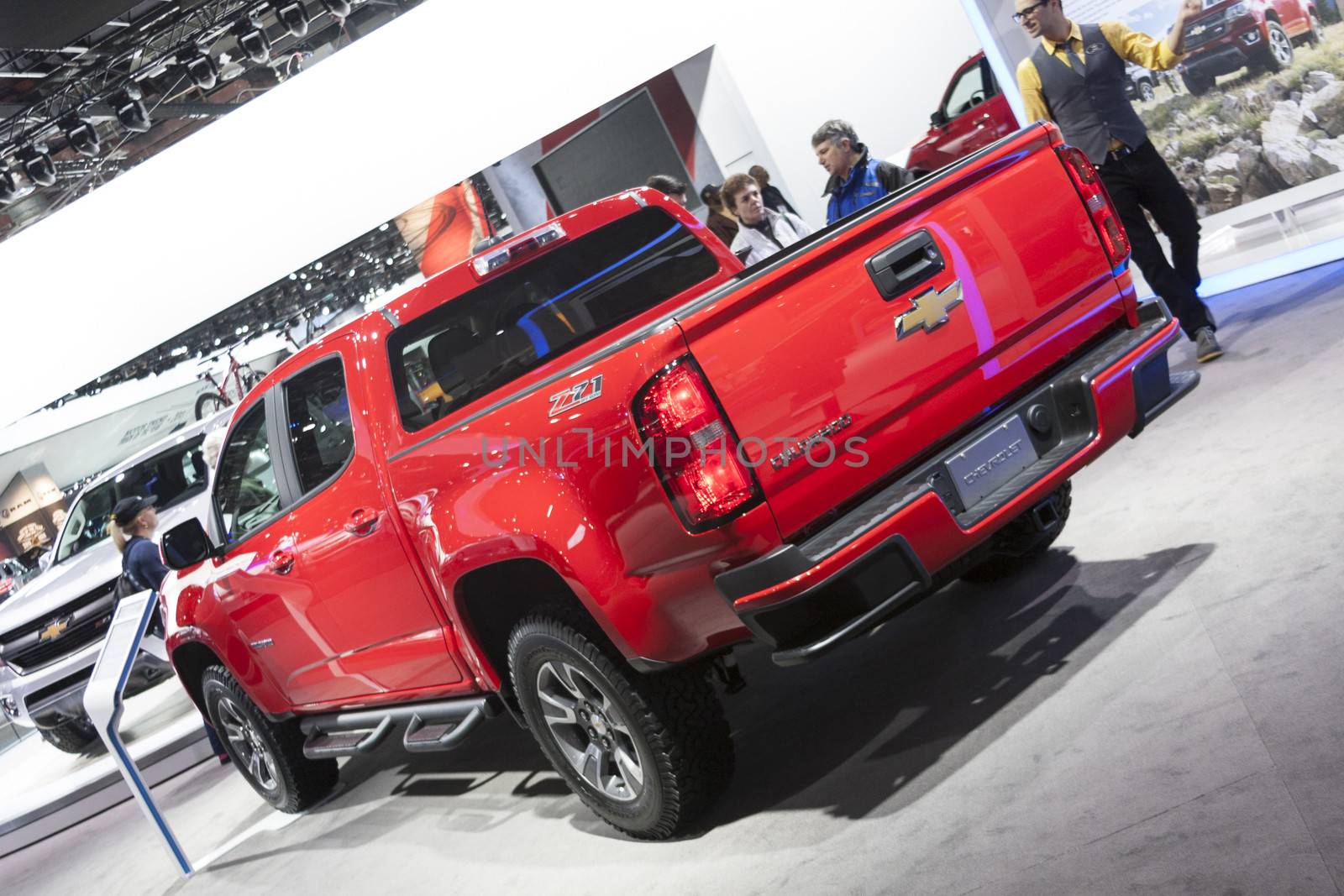 DETROIT - JANUARY 26 :The new 2015 Chevrolet Colorado truck at The North American International Auto Show January 26, 2014 in Detroit, Michigan.