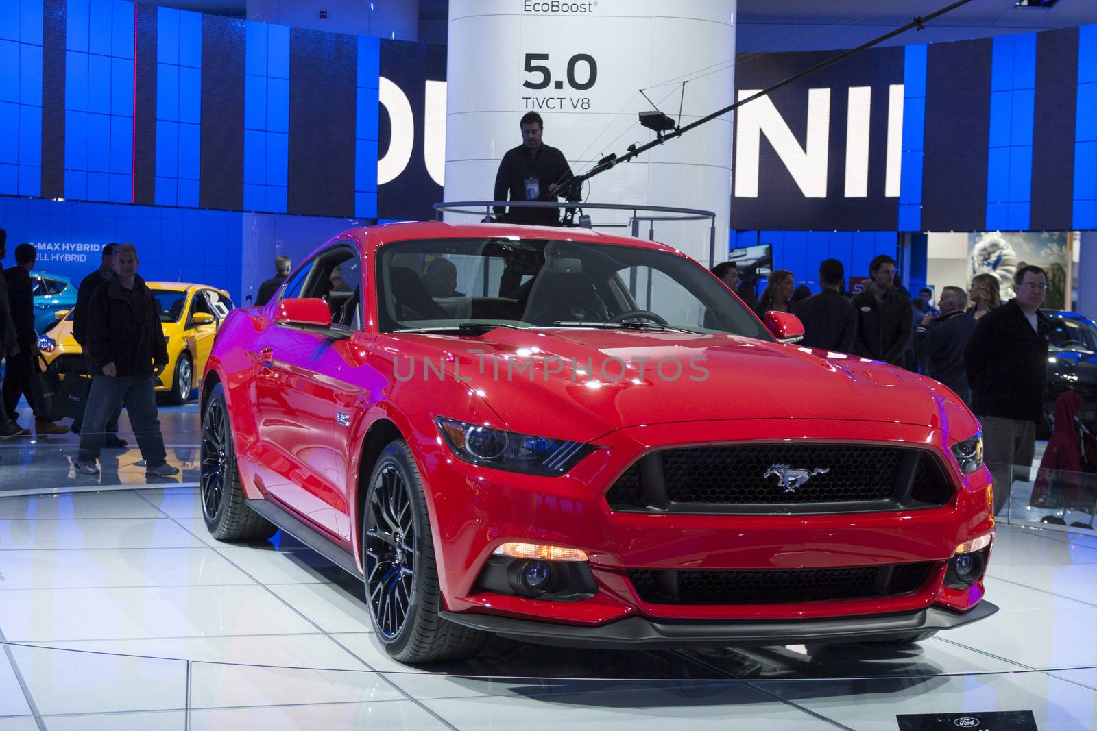 DETROIT - JANUARY 26 :The new 2015 Ford Mustang at The North Ame by snokid