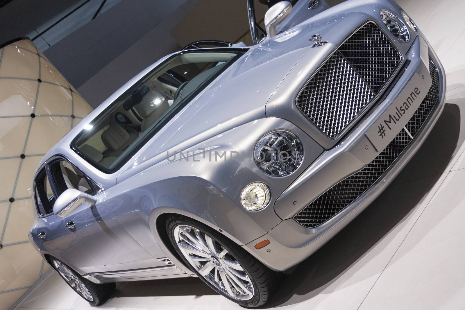 DETROIT - JANUARY 26 :The new 2015 Bentley Mulsanne at The North American International Auto Show January 26, 2014 in Detroit, Michigan.