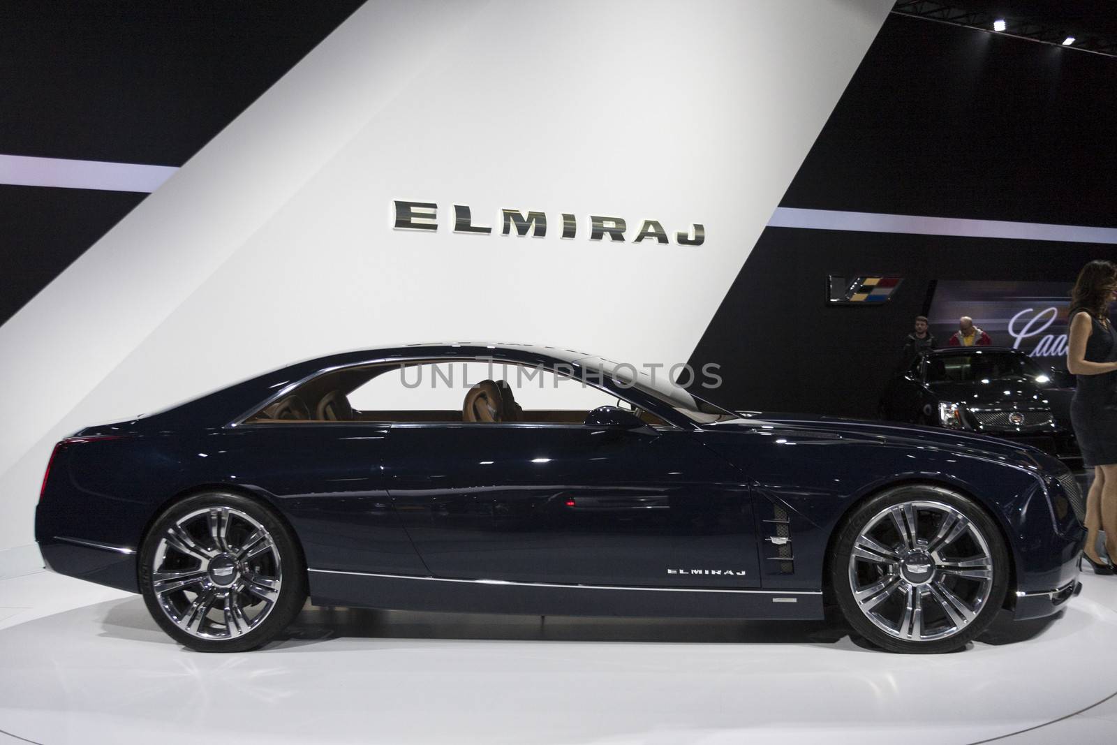DETROIT - JANUARY 26 :The new Cadillac Elmiraj Concept car at The North American International Auto Show January 26, 2014 in Detroit, Michigan.