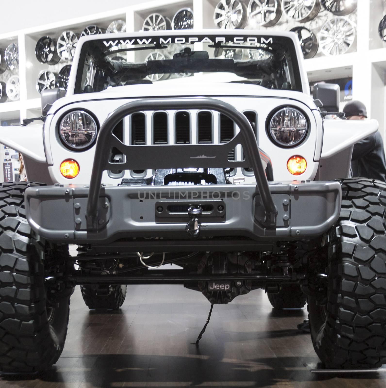 DETROIT - JANUARY 26 :The 2015 Jeep Wrangler at The North Americ by snokid