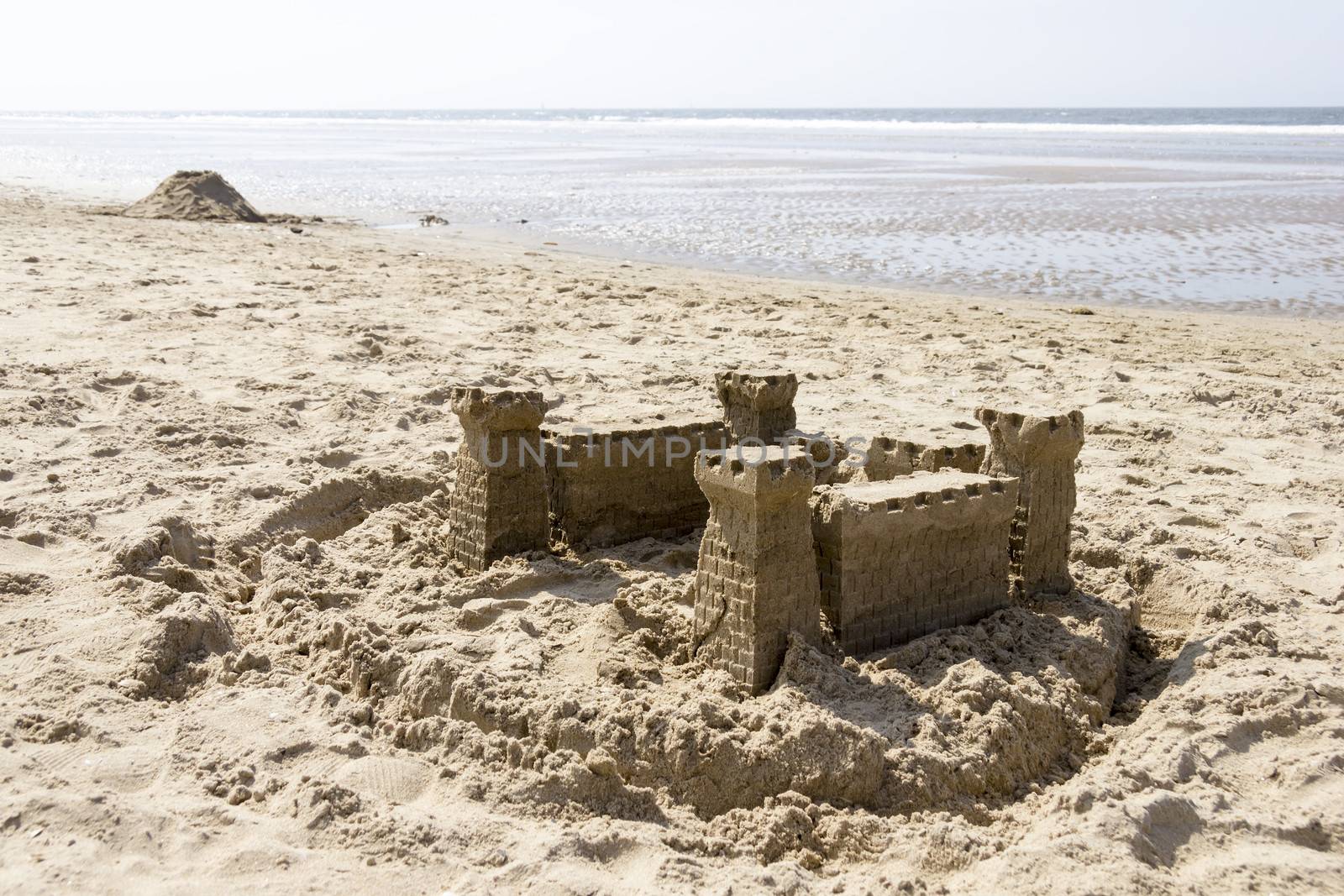 Sand Castle on the Beach, North Sea, Netherlands by Tetyana