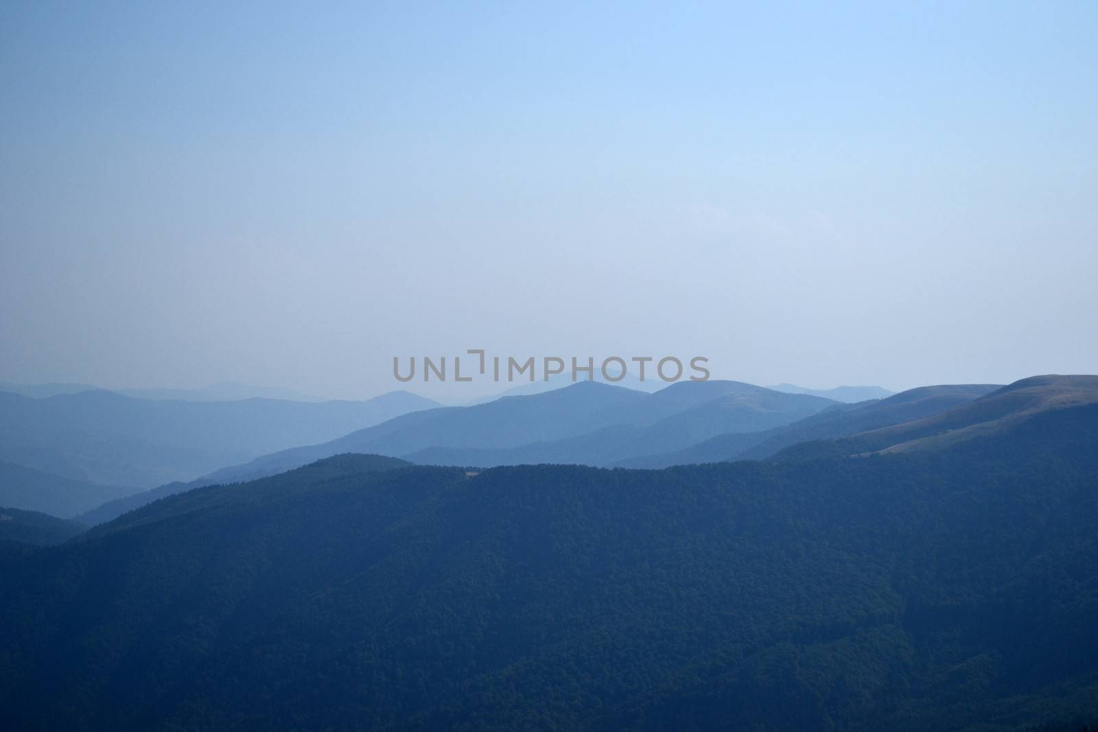 The blue haze in the mountains