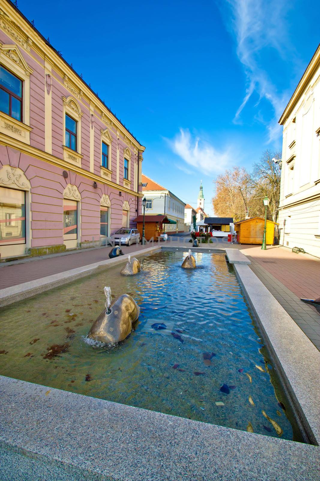 Town of Bjelovar square fountain, Bilogora, Croatia