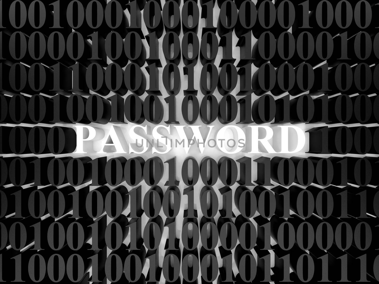 High resolution image password. 3d rendered illustration. Symbol password.