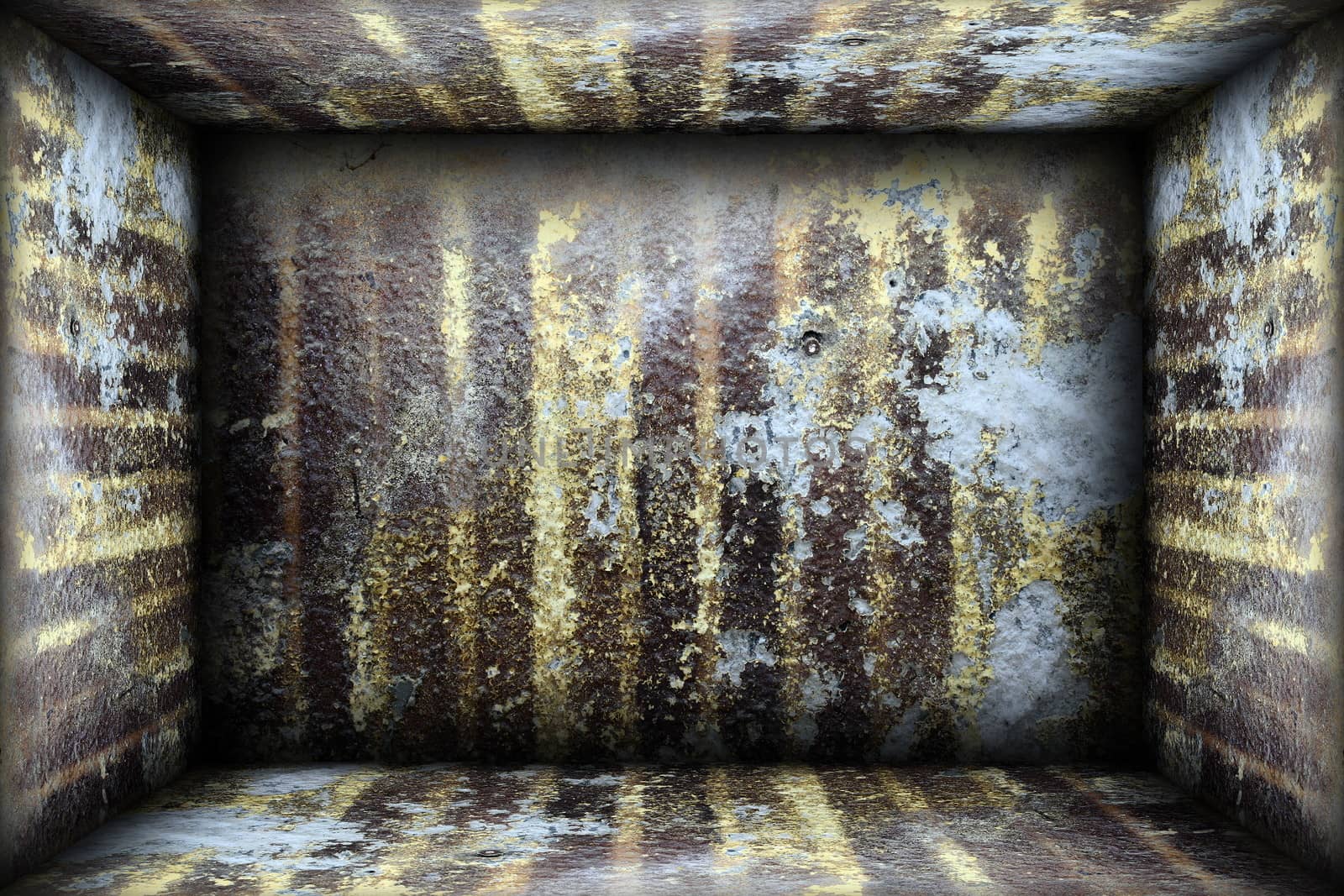 abstract grungy interior backdrop with weathered walls