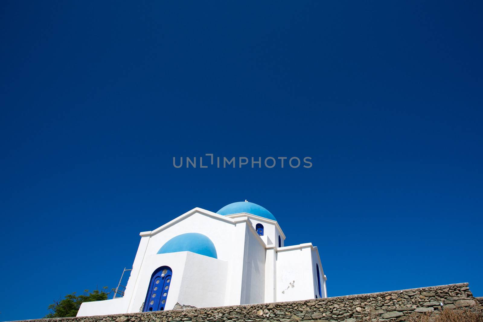 Gorgeous blue and white orthodox  church by watchtheworld