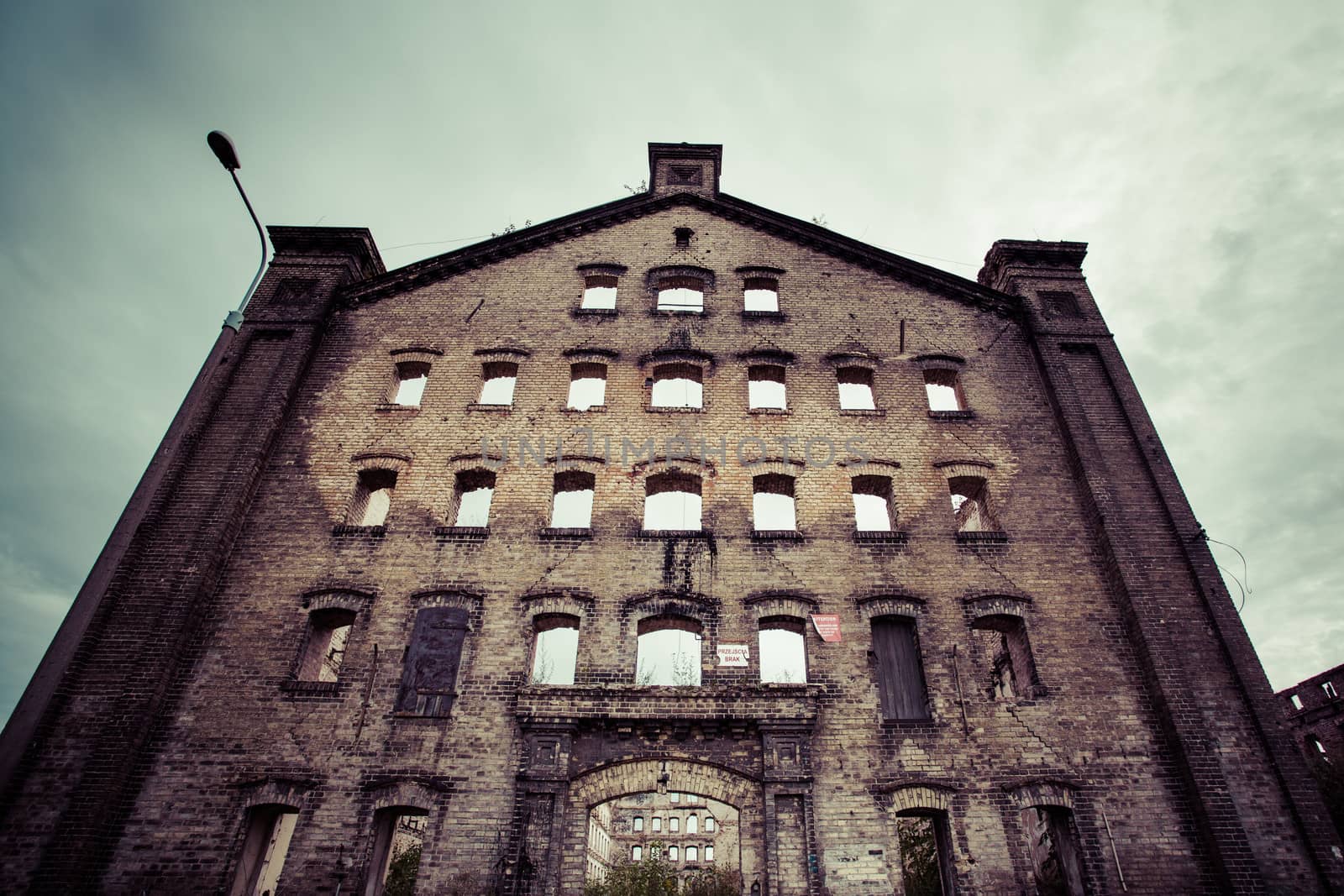 Abandonned industrial building in Gdansk Shipyard area