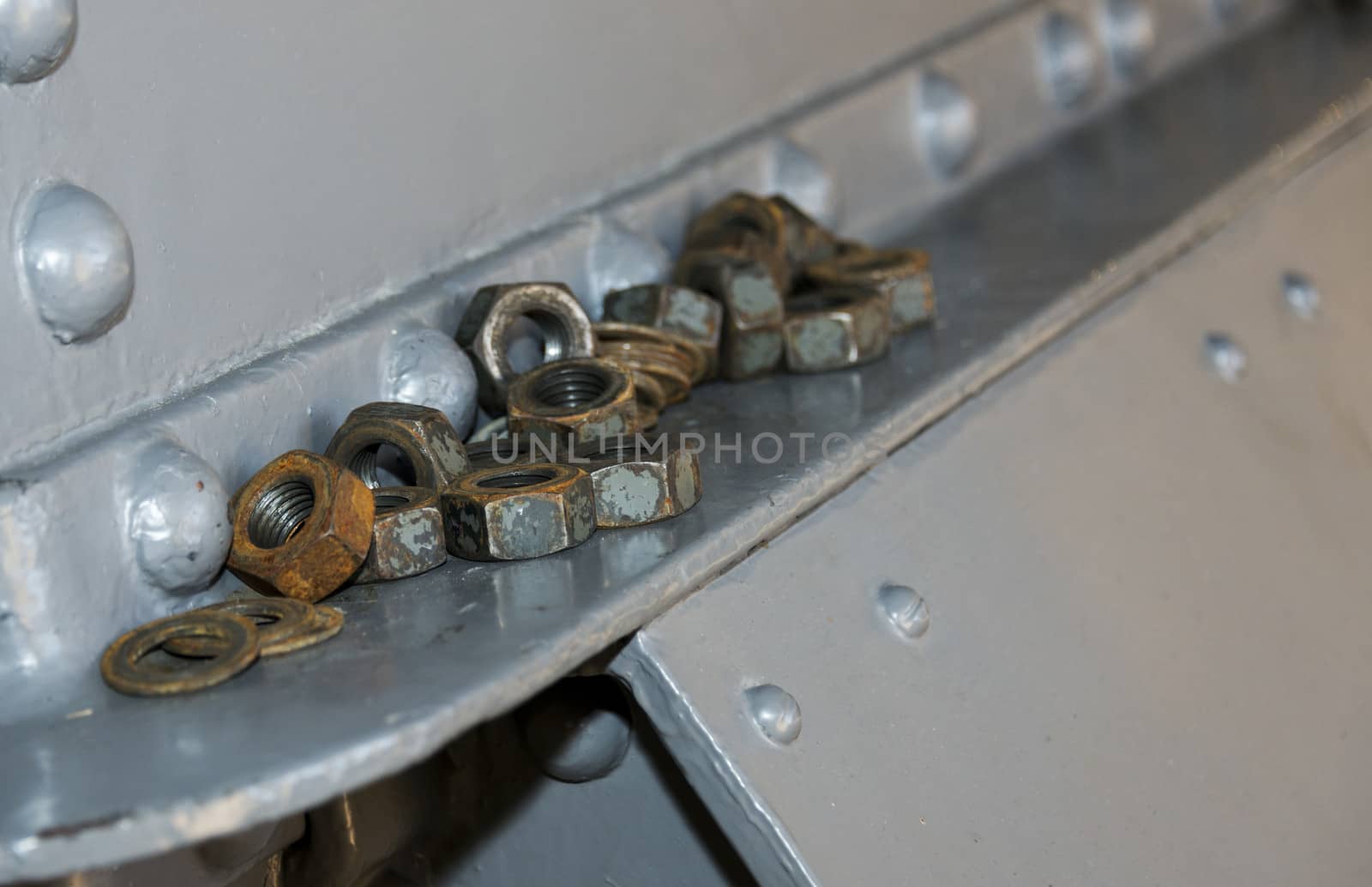 bolts and nuts in industrial plant