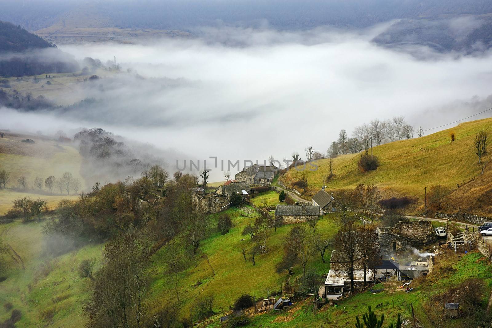 Cevennes mountain range in the south east of France in the department of Lozeres.