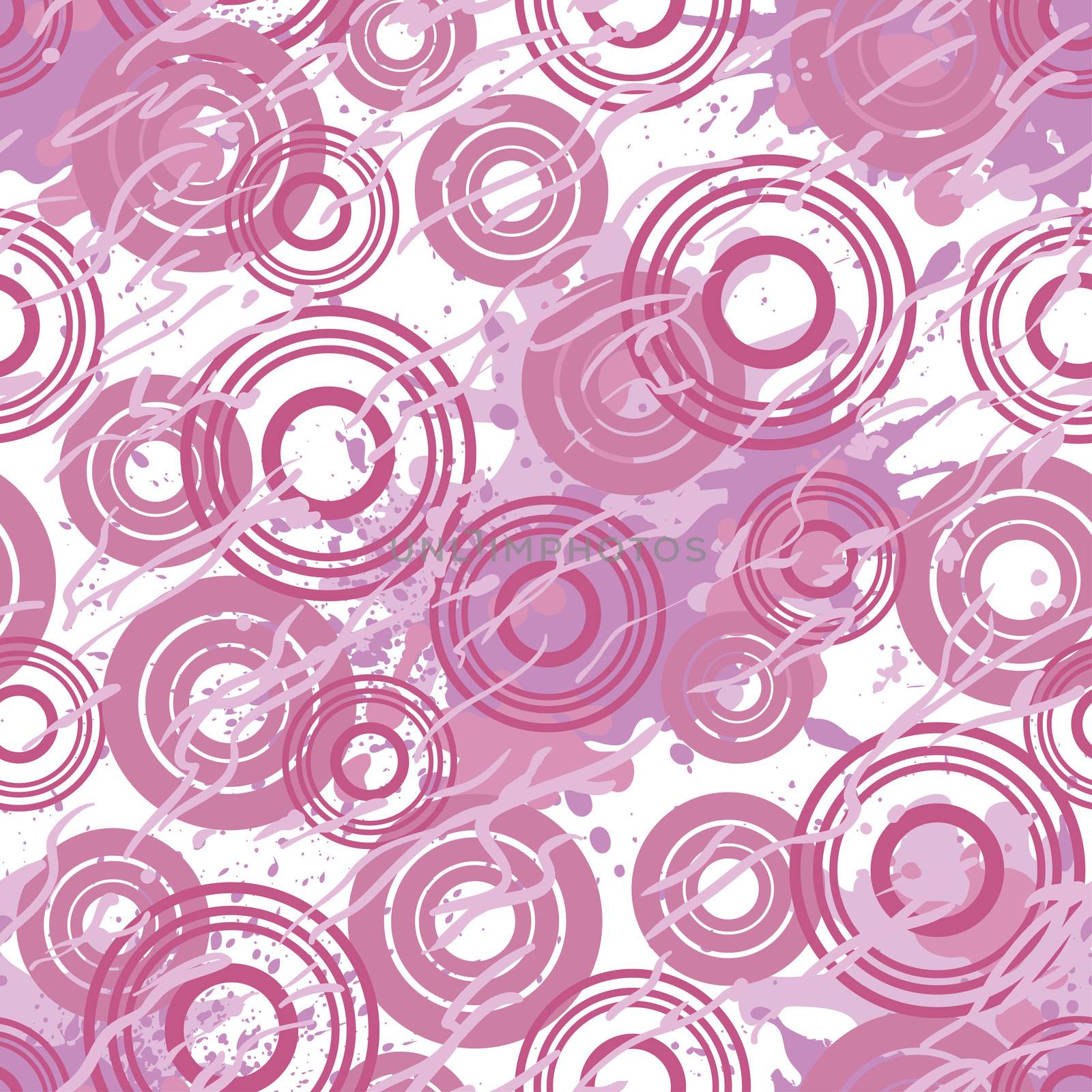 Abstract seamless background: rings, curves and blotchs.