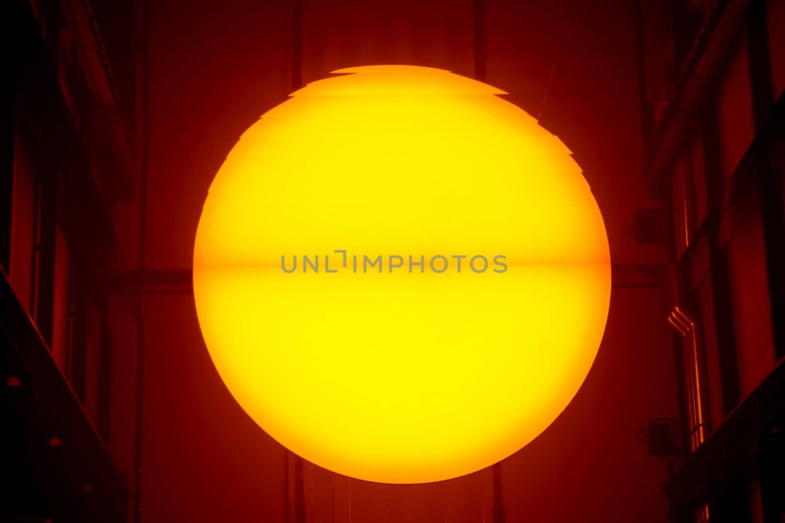 London - January 21, 2004: Eliasson's The Weather Project, which created a fake sun inside the Tate Modern, drew more than two million visitors to the London gallery.