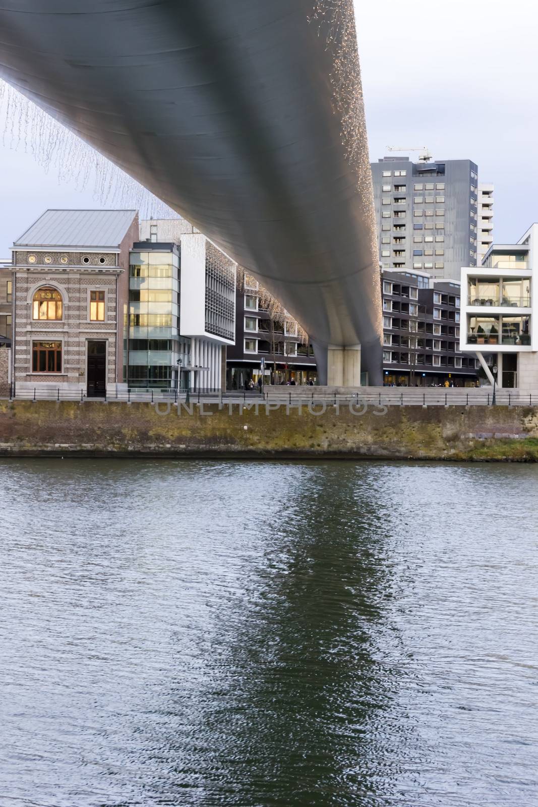 Big Bridge over the Maas river in Maastricht, Netherlands by Tetyana