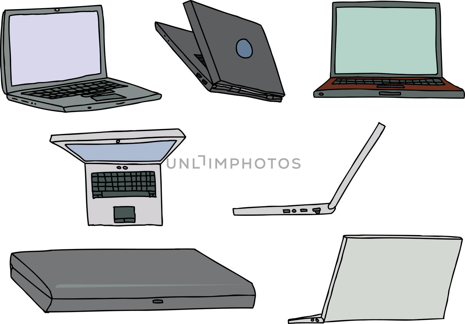 Set of Laptops by TheBlackRhino