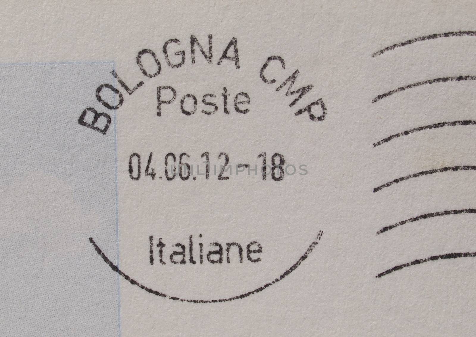 Postage meter from Brescia (Italy) printed with black ink over white paper
