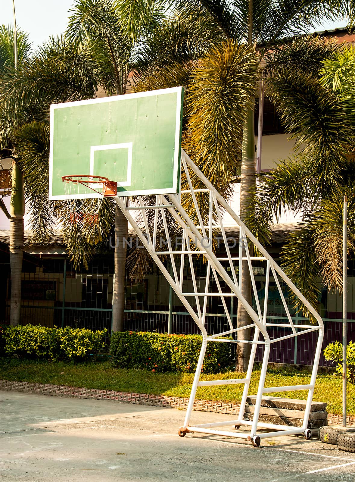 Basketball hoop. by Theeraphon