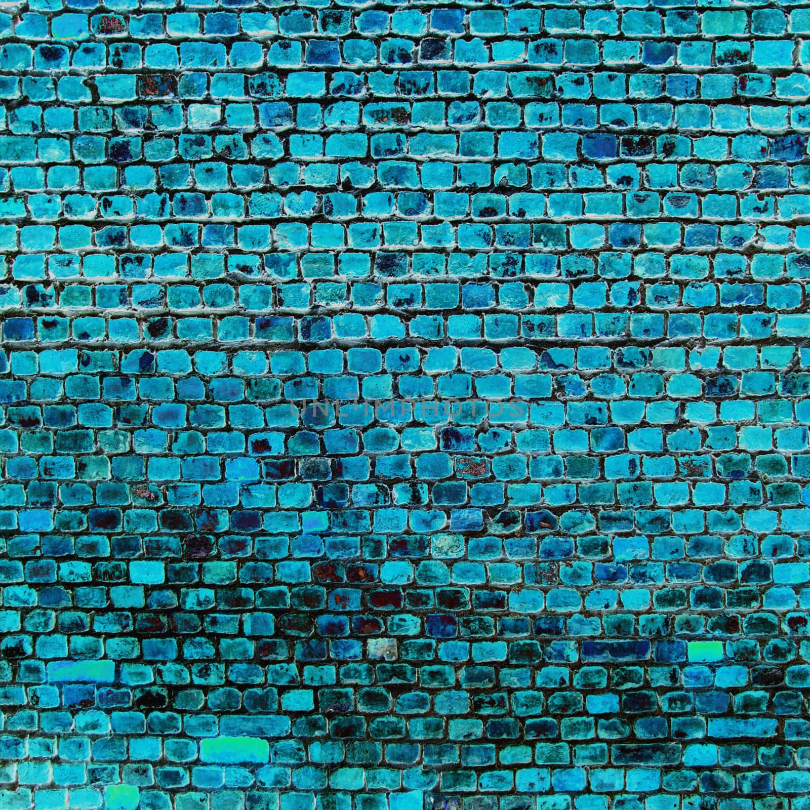 Blue wall tiles useful as a background