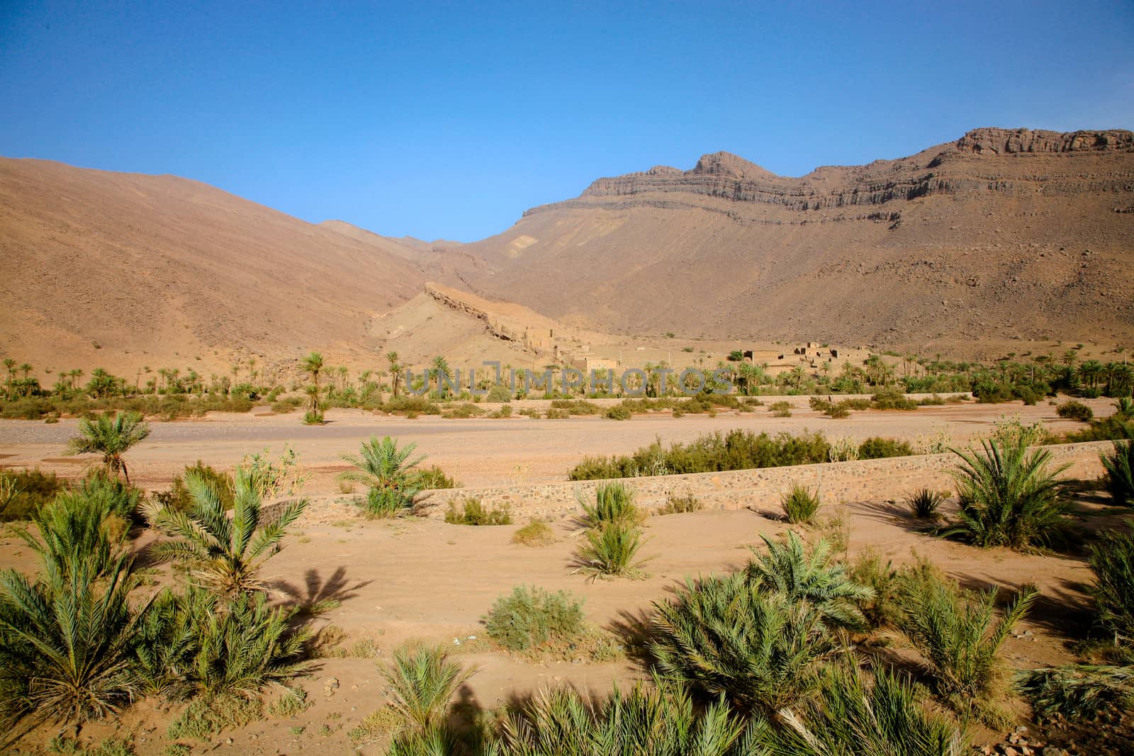 Typical moroccan lanscape in the Atlas Mountains, north of Africa