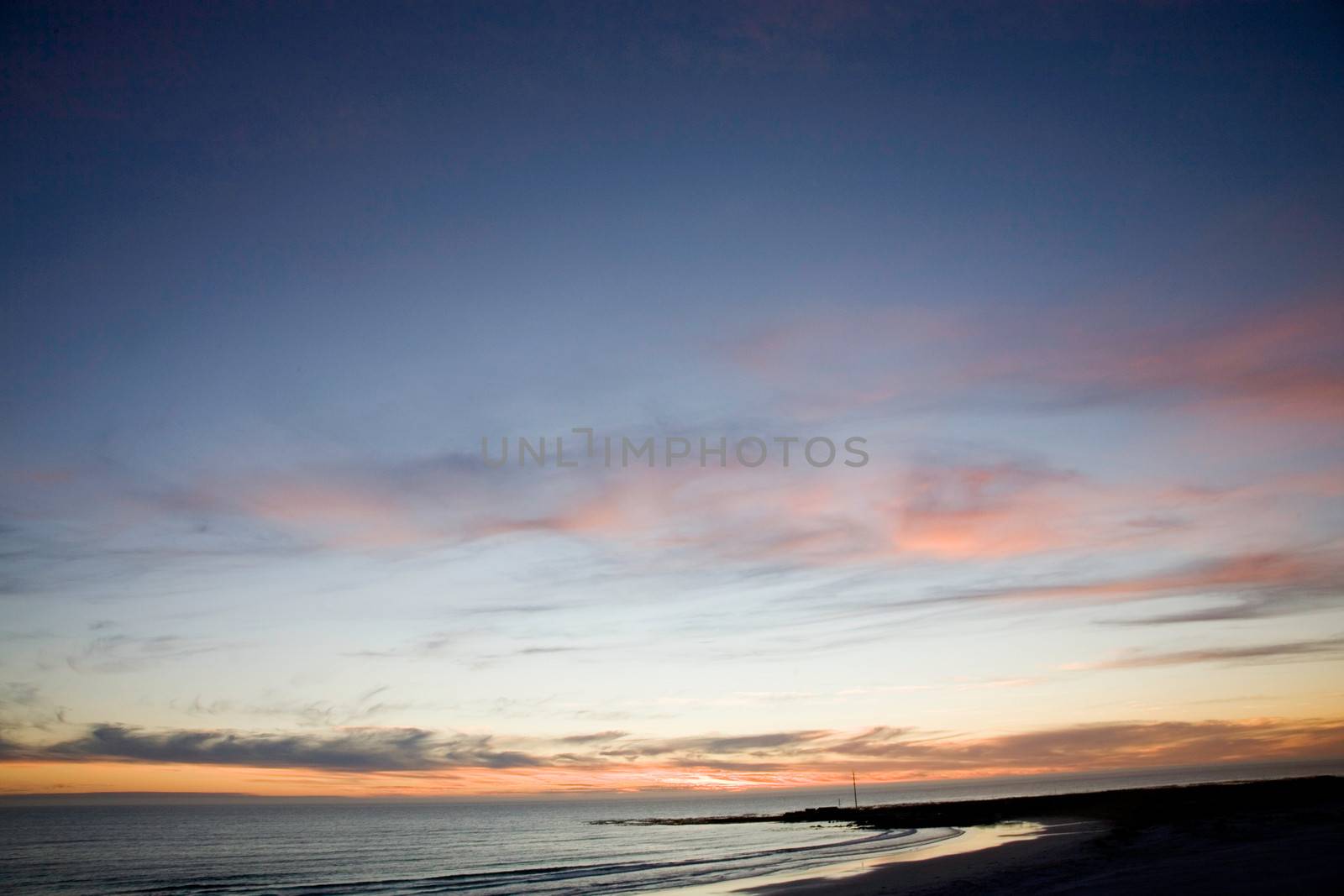 Sunset on the Table mountain in Cape Point - Good Hope and the atlantic ocean