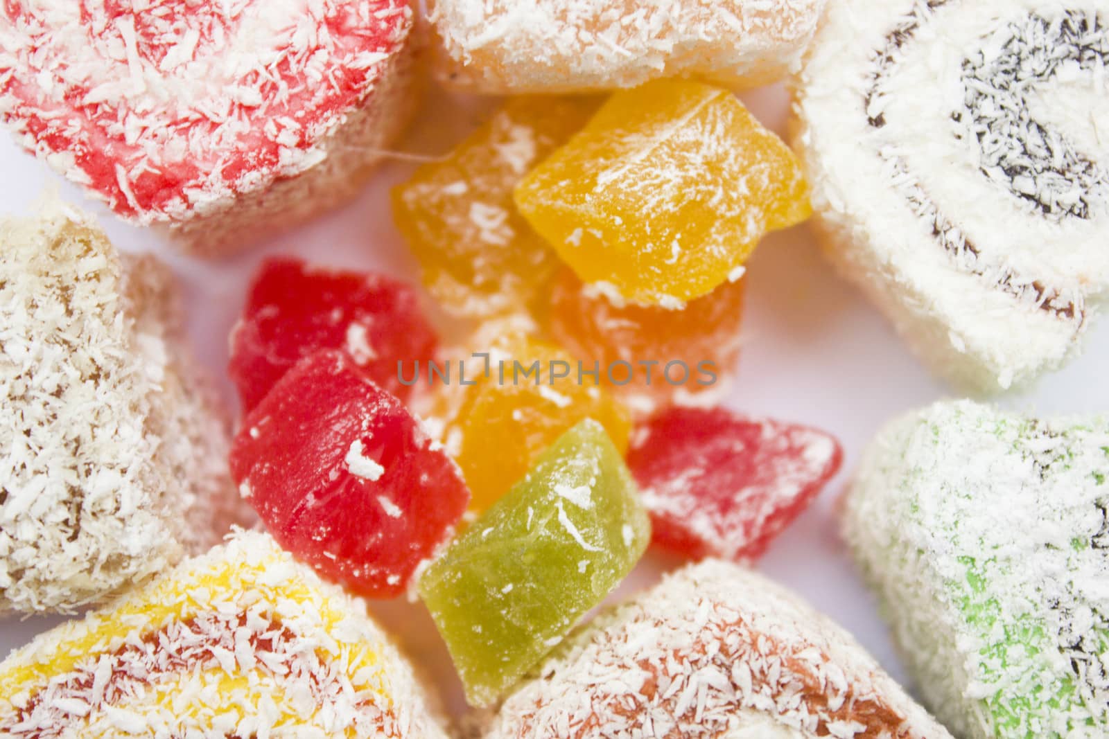 Sweet Turkish delight traditional dessert.