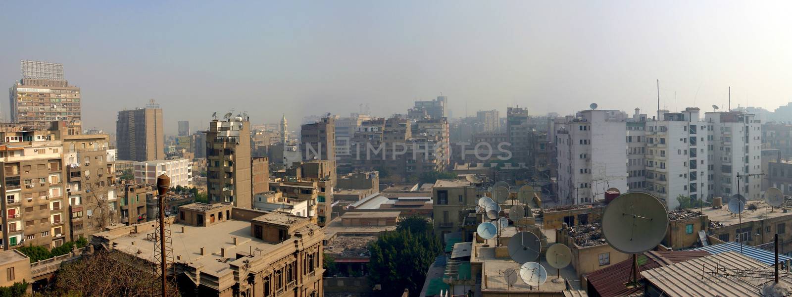 Panoramique View of the roofs in Cairo