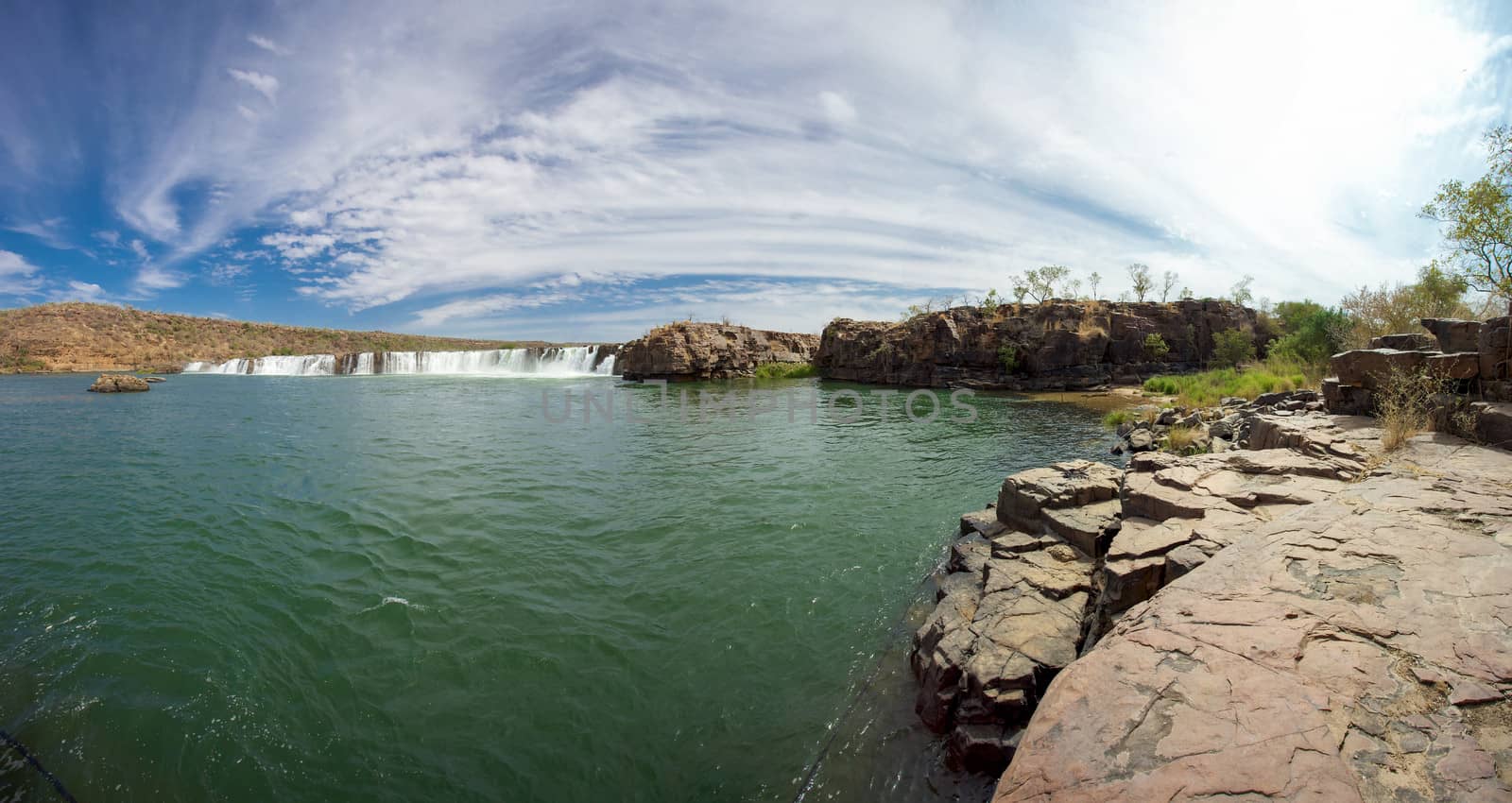 Panorama of the Gouina Falls on the river near Kayes in Senegal, 2011