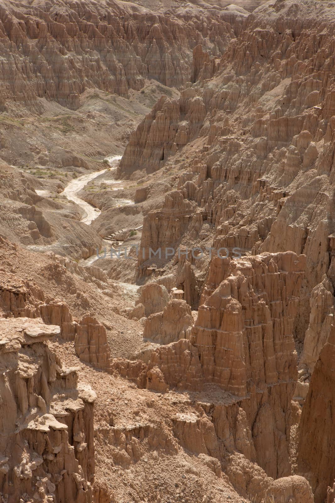 View of Cathedral Gorge State Park in Eastern Nevada