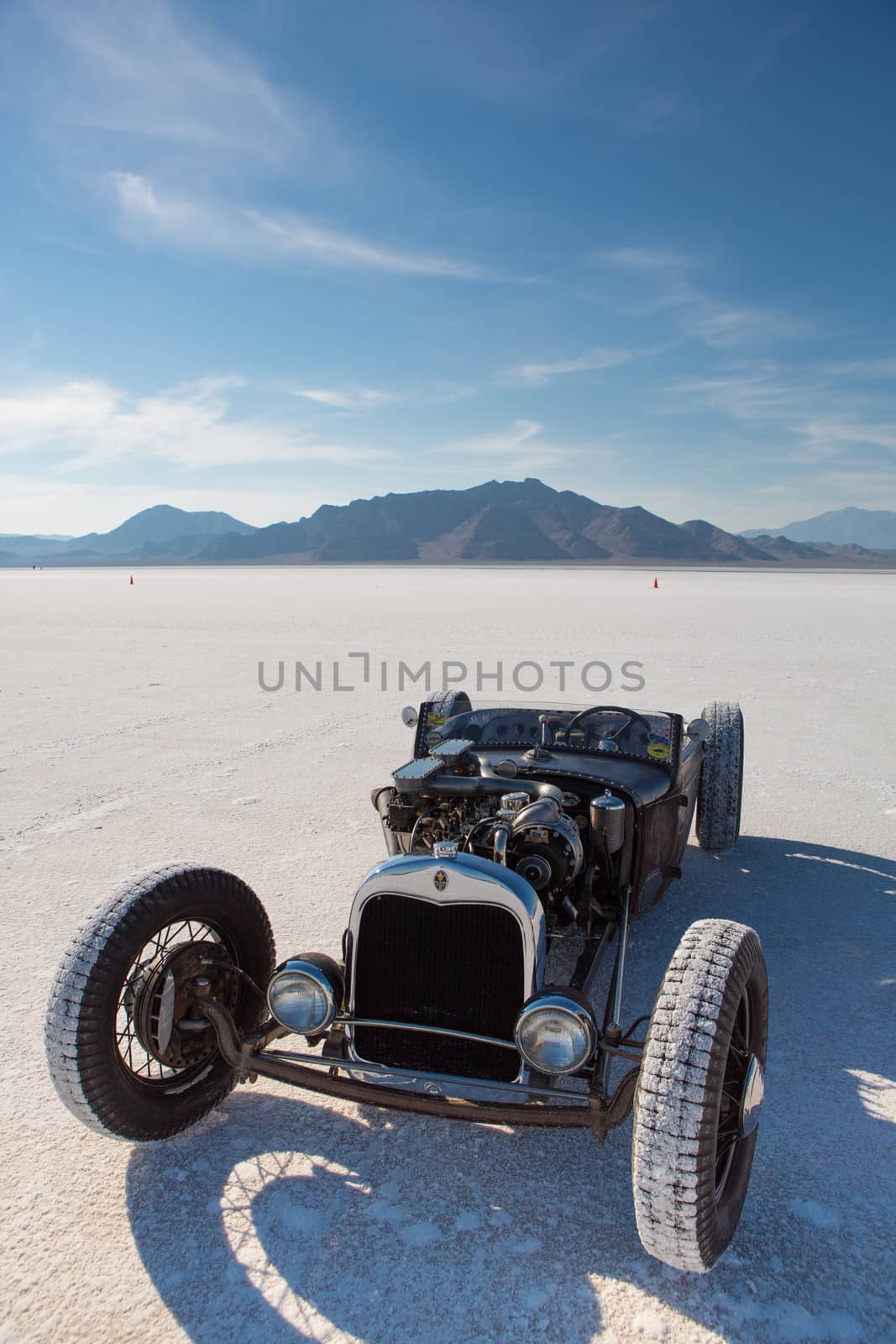 BONNEVILLE SALT FLATS, UTAH, SEPTEMBER 8: Vintage Packard racing car during the World of Speed 2012.