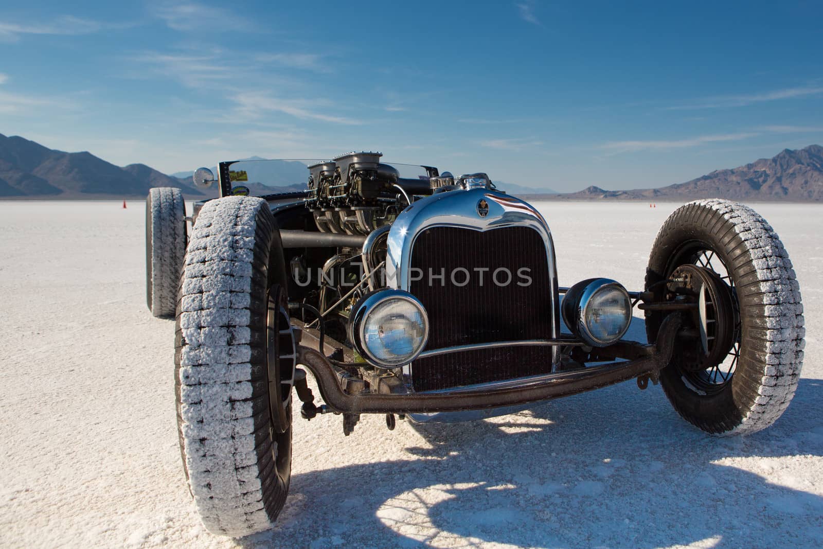 BONNEVILLE SALT FLATS, UTAH, SEPTEMBER 8: Vintage Packard racing car during the World of Speed 2012.