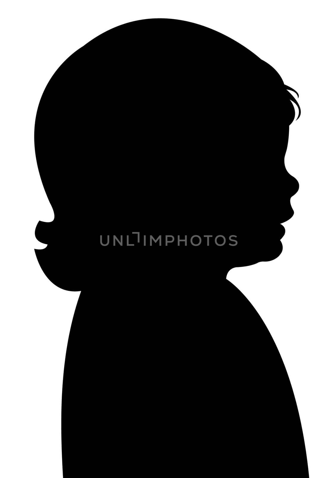 a child head silhouette vector by Dr.G