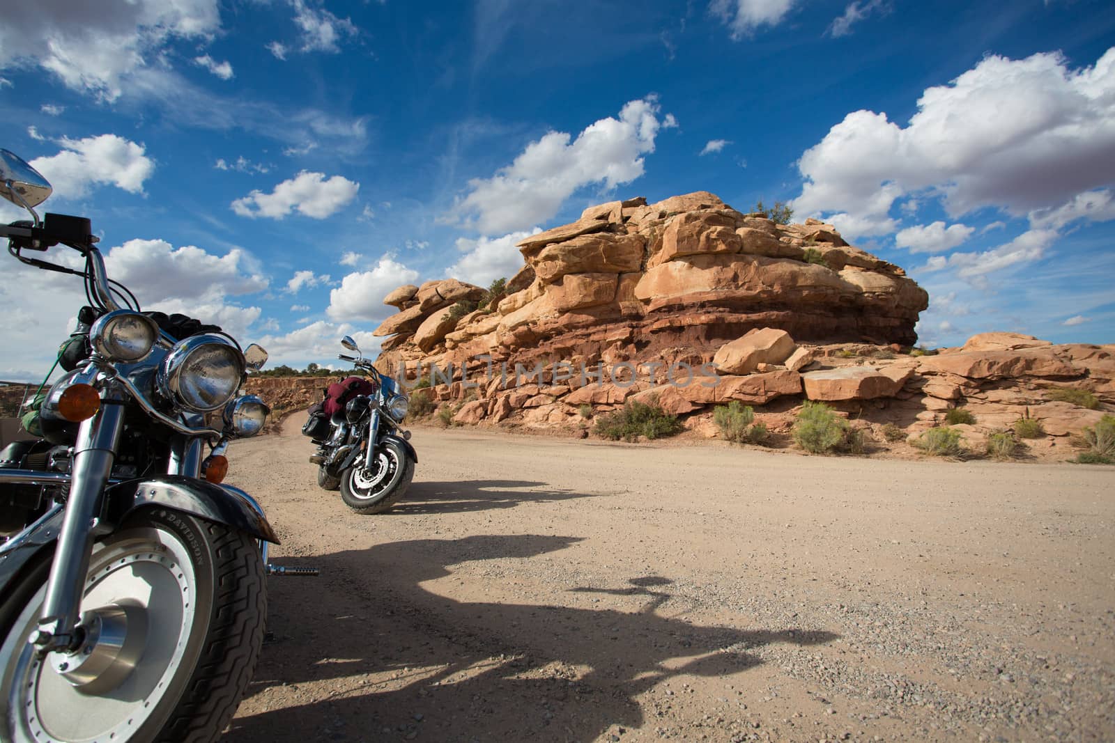 Bikers resting at Valley of the Gods by watchtheworld