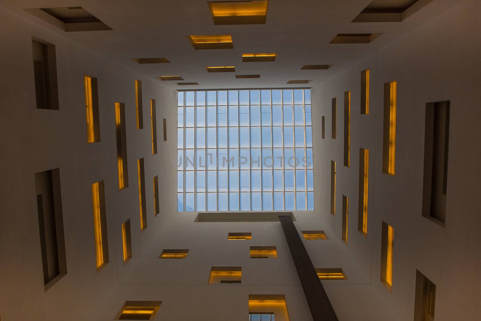 Interior facade of a contemporary design hotel in Barcelona by watchtheworld