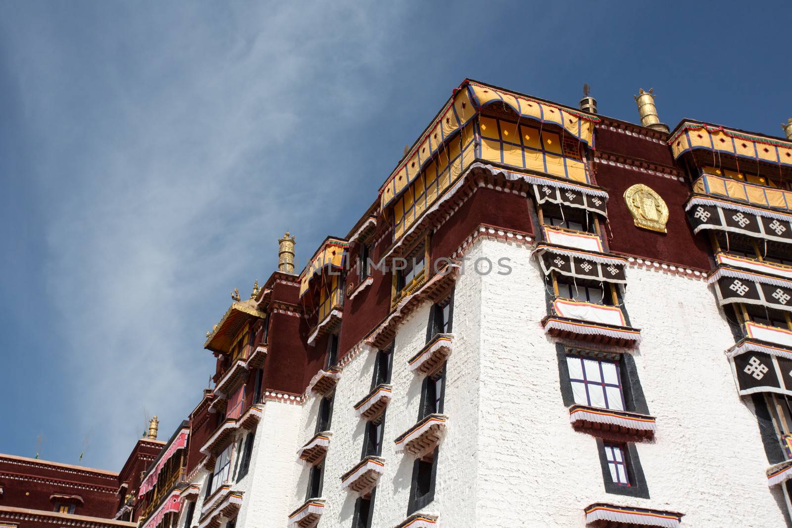 Potala Palace, Tibet. Historic home of the Dalai Lama, Lhasa, Tibet. An UNESCO World Heritage site.