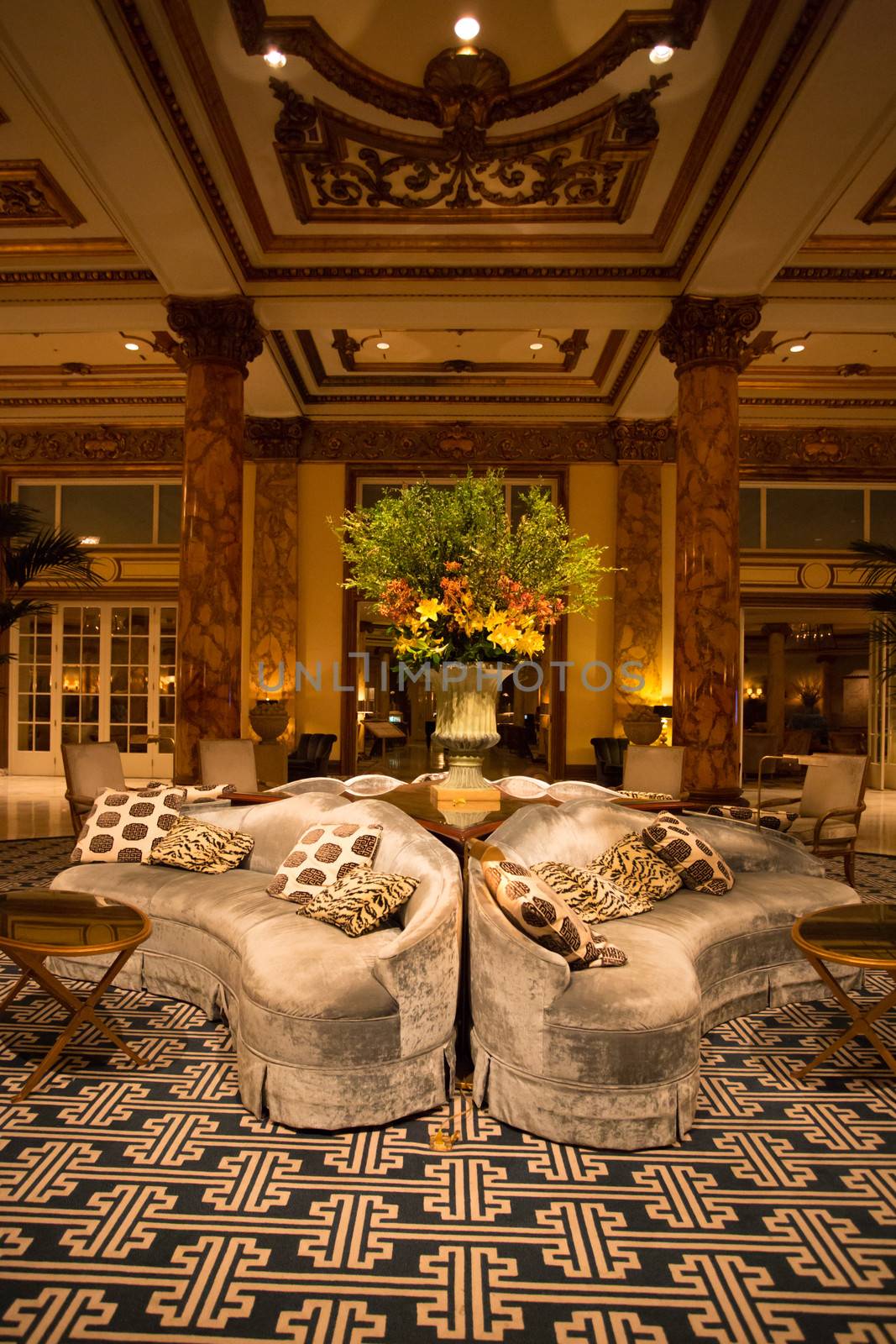 Interior Fairmont Hotel in San Francisco by watchtheworld