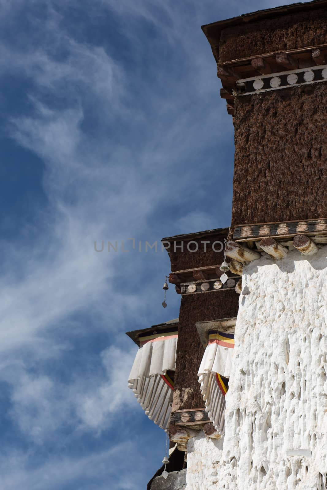 A view of the roof of the Palkhor Monastery in Tibet Province in China