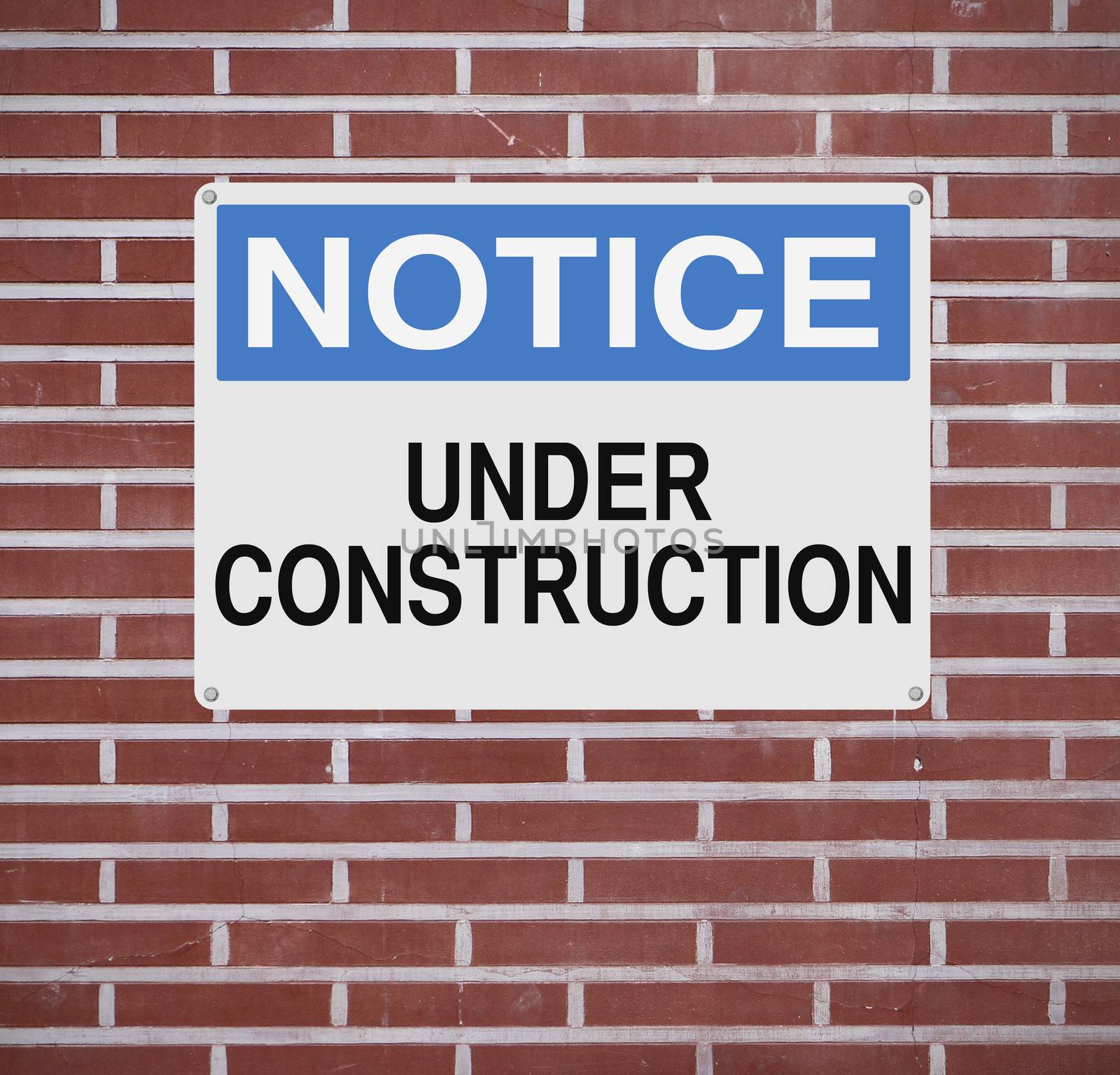 A notice sign indicating Under Construction