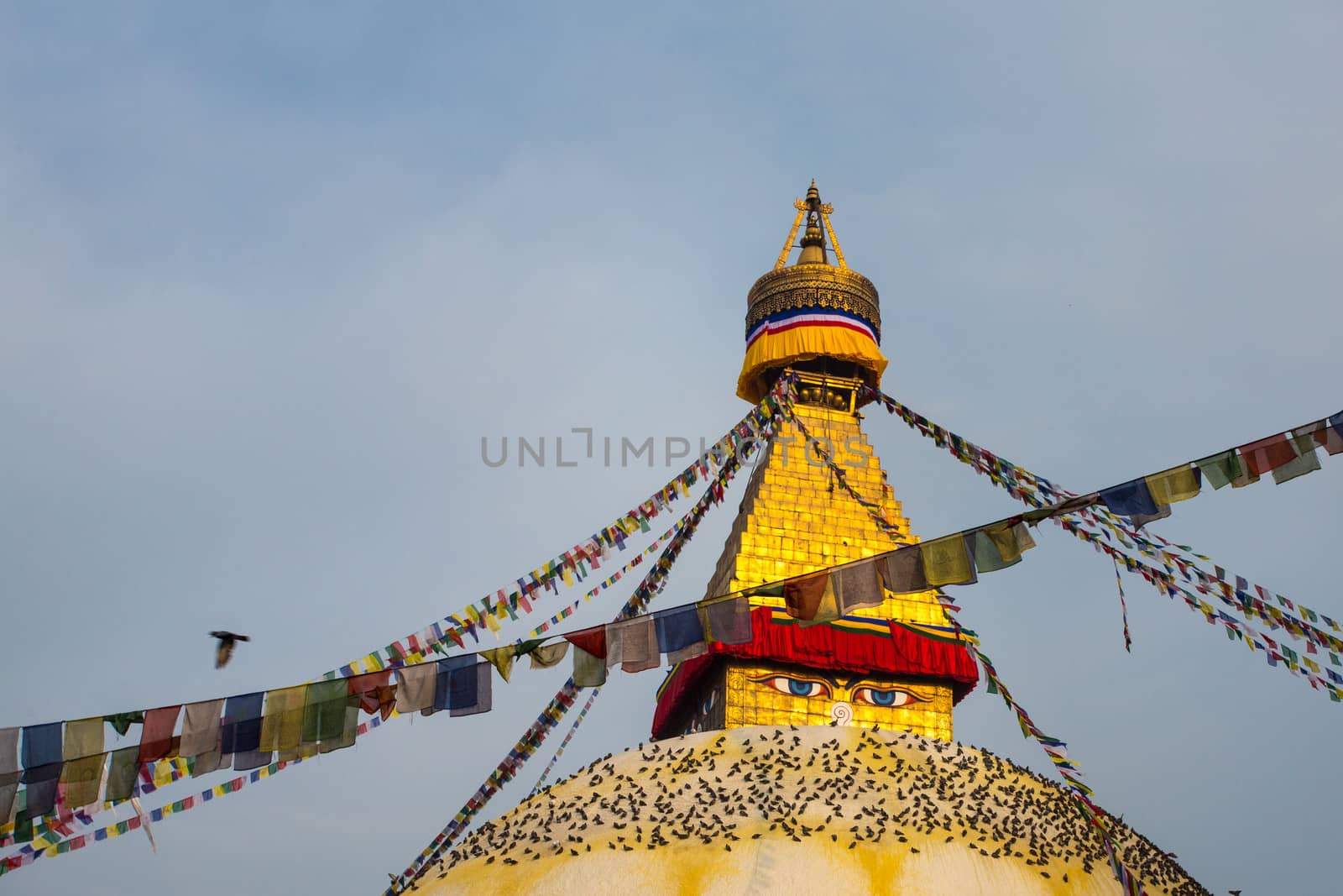 Boudhanath Stupa, one of the main landmark in Kathmandu, Nepal