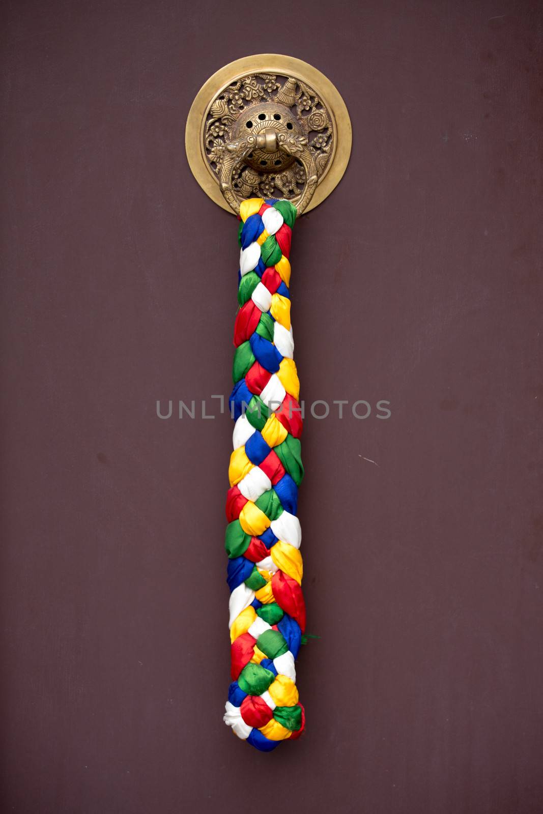 Decoration on a temple door in Kathmandu by watchtheworld