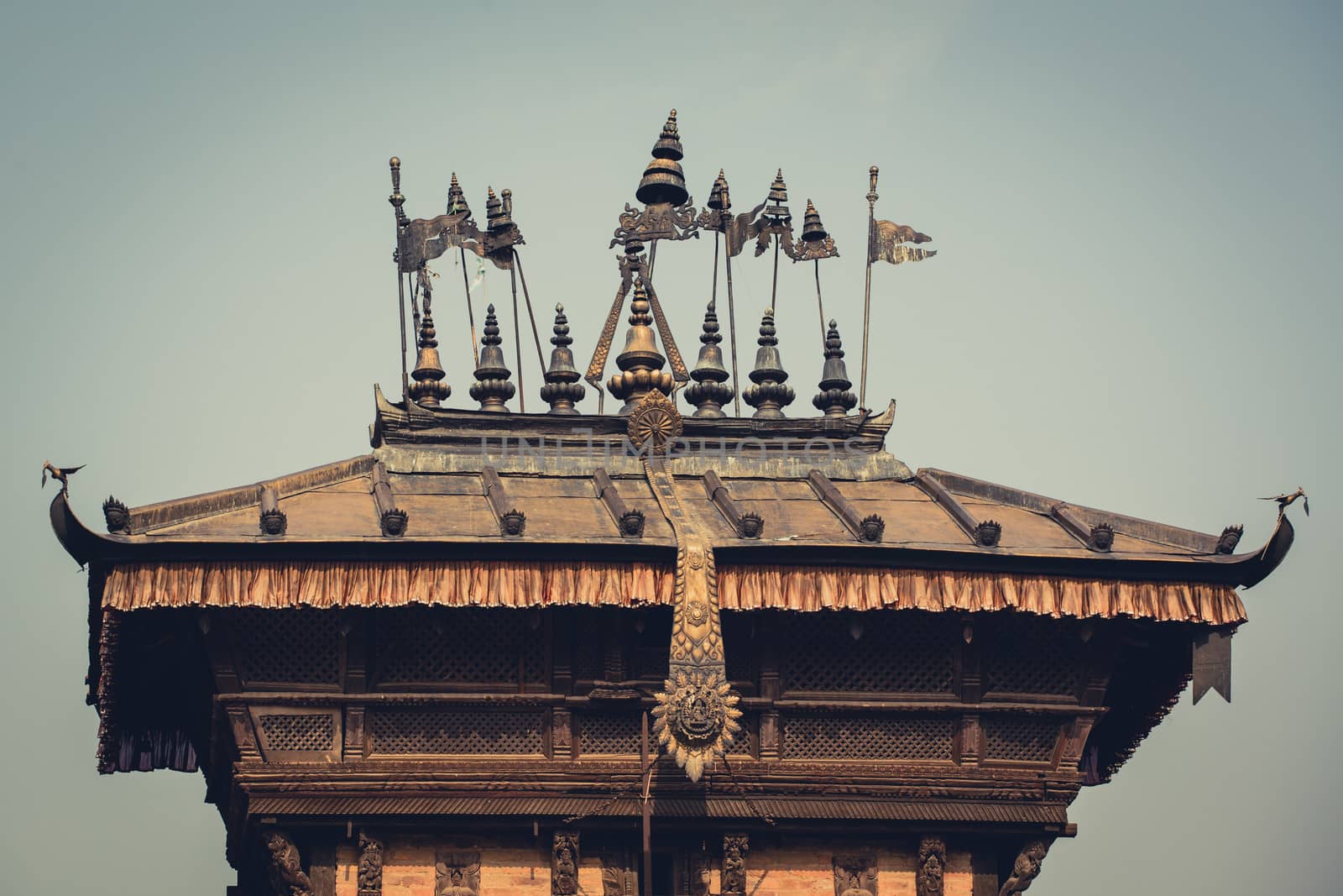 Roof of an temple, Bhaktapur by watchtheworld