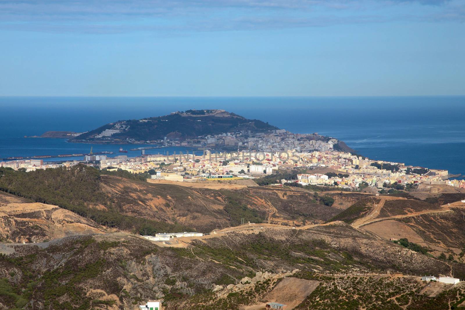 Panoramic view of la Ceuta in North Africa by watchtheworld