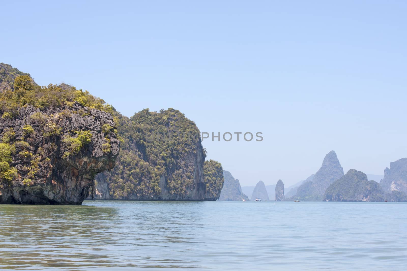 The limestone rock formations of Phang Nga Bay, Thailand