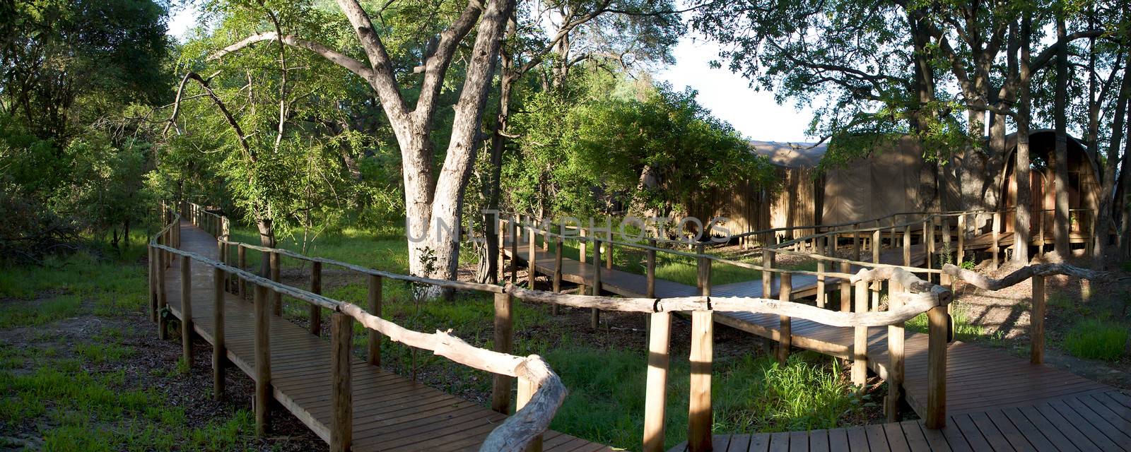 Lodge in Moremi Game Reserve, Botswana.