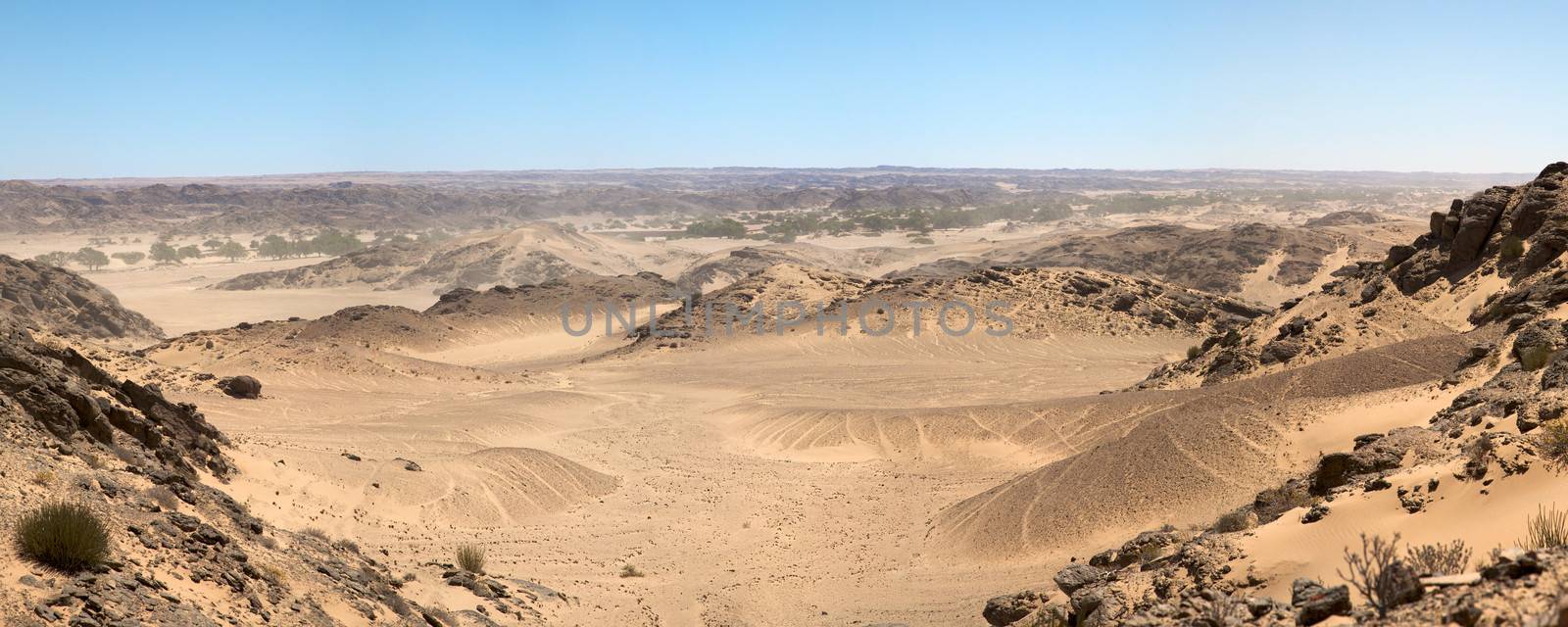 The white sand desert in the Skeleton Coast, Namibia.