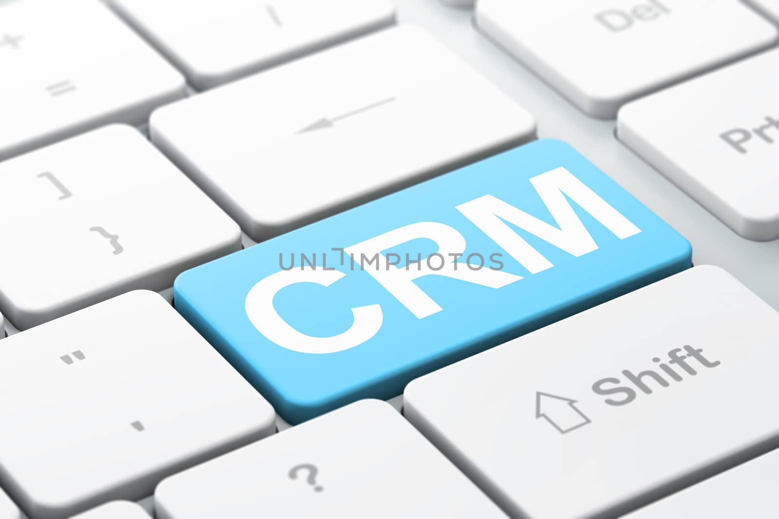 Business concept: CRM on computer keyboard background by maxkabakov