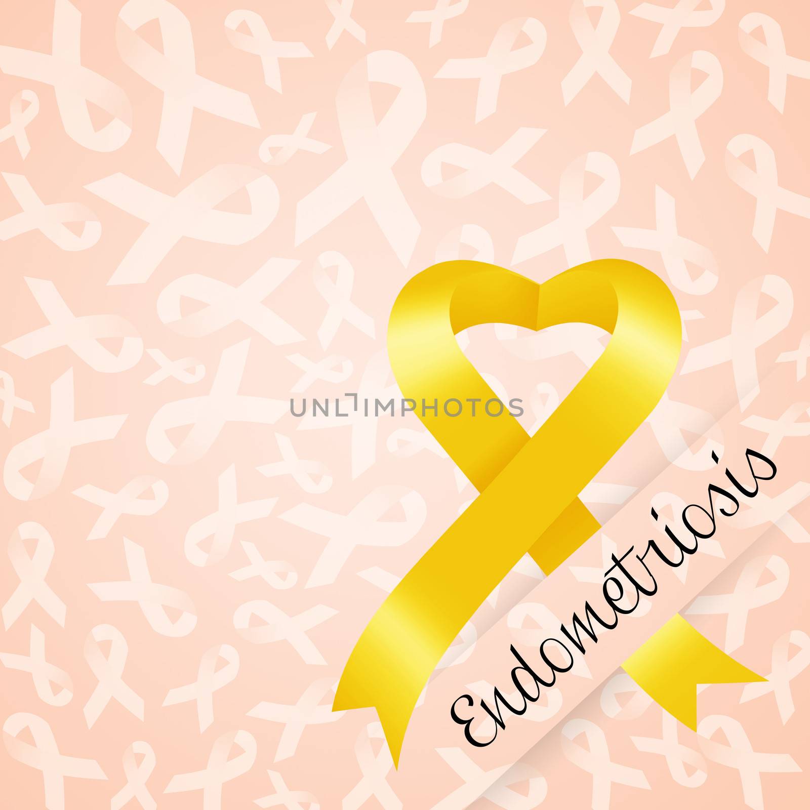 yellow ribbon for endometriosis by sognolucido