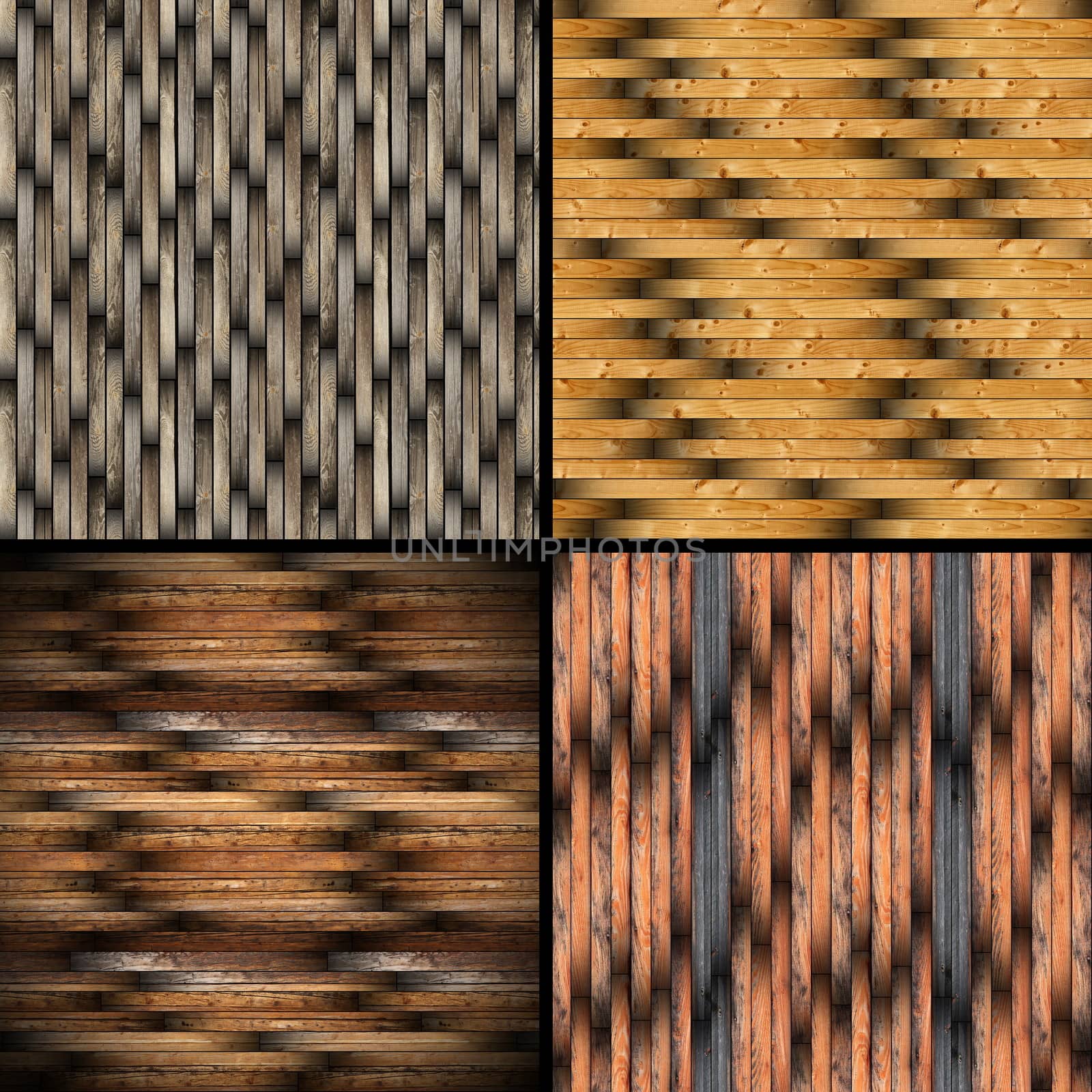 abstract patterns of wooden tiled floor collection