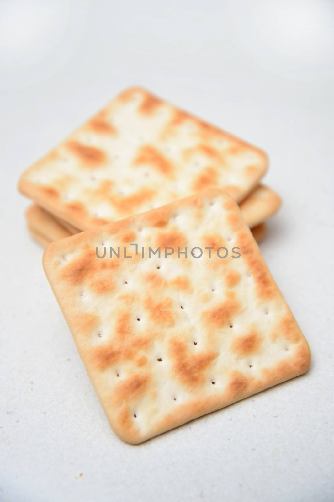 Cracker biscuits isolated on a kitchen bench