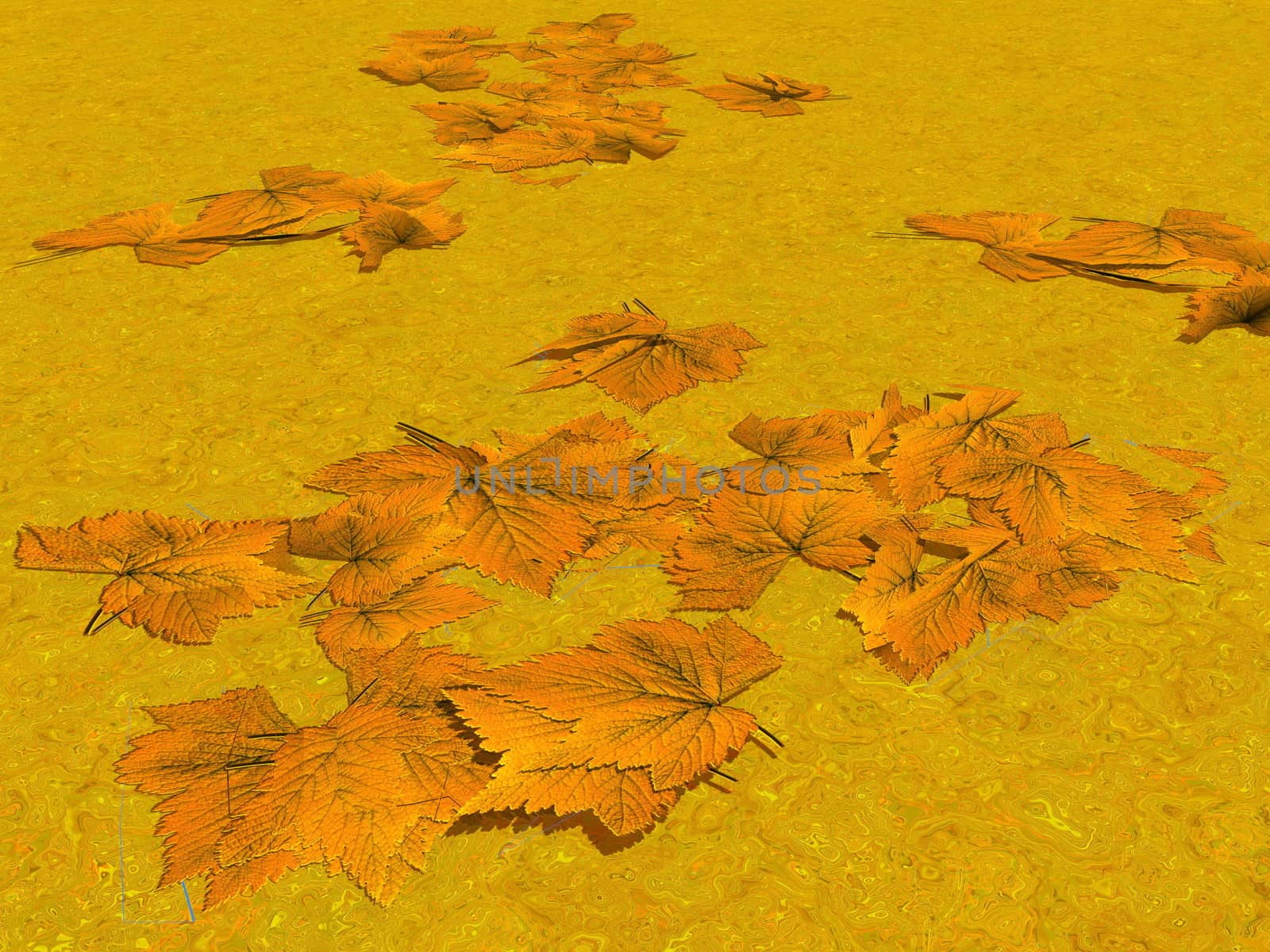 Zen leaves - 3D render by Elenaphotos21