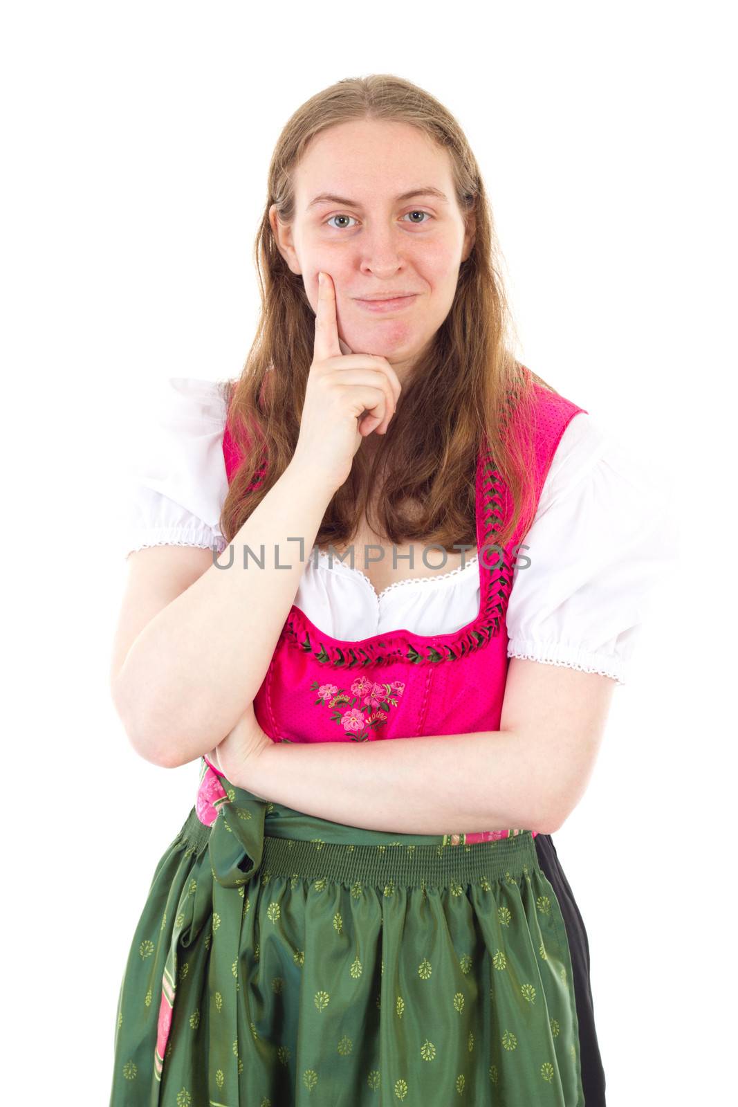Lucky woman in dirndl has found the right idea by gwolters